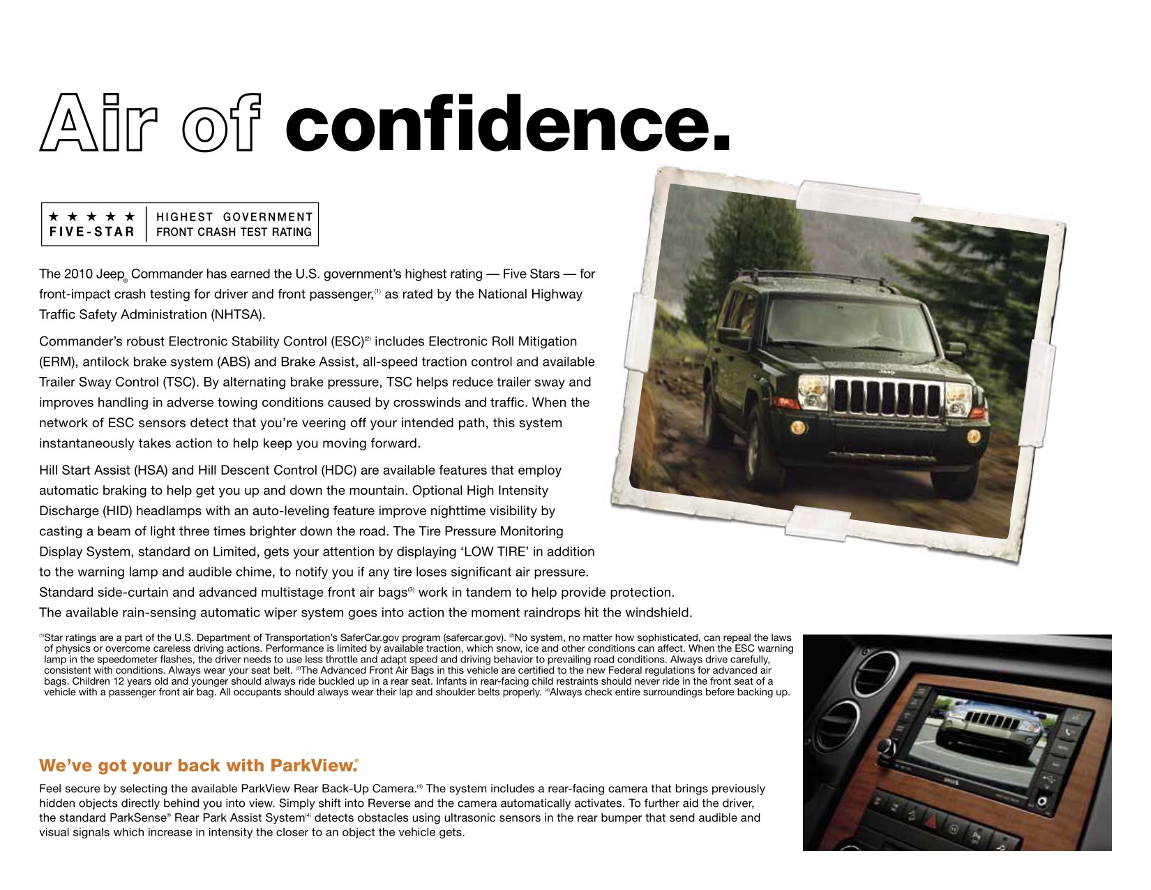 2010 Jeep Commander Brochure Page 19